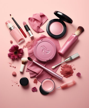 Image of a make-up kit - Generative AIの素材
