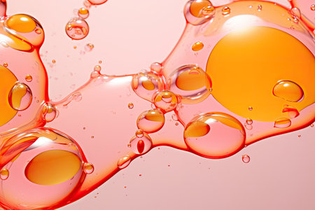 Abstract background, oil drops on water surface - Generative AIの素材
