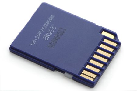 A close up shot of an SD memory card.