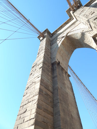 Brooklyn Bridge in New York City, United States of America.の写真素材