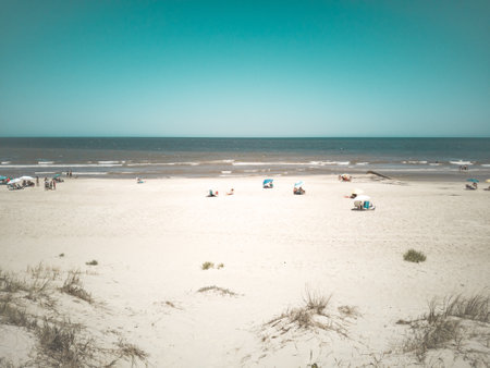 Beach and sea in the morningのeditorial素材