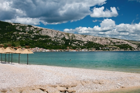 Sea in Baska, island Krkの写真素材