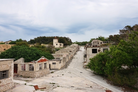 Buildings on the island of Goli otok,Croatia,Europeの写真素材