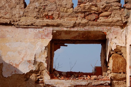 ruins of warの写真素材