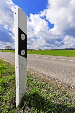 Road boundary postの写真素材