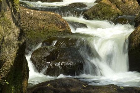Closeup of waterfallの写真素材