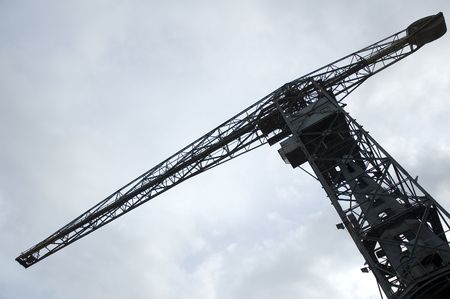 Crane on a construction siteの写真素材