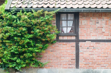 Closeup of an old cottageの写真素材