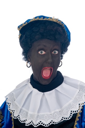 Zwarte Piet is a Dutch tradition during Sinterklaas, which is celebrated in December the fifth.の写真素材