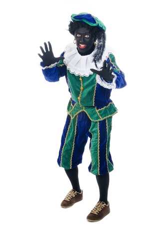 Zwarte Piet is a Dutch tradition during "Sinterklaas", which is celebrated in December the fifth.の写真素材