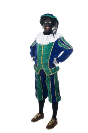 Zwarte Piet is a Dutch tradition during "Sinterklaas", which is celebrated in December the fifth.の写真素材