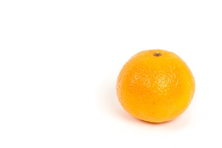 Mandarin on a white backgroundの写真素材
