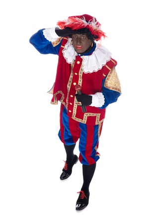 Zwarte Piet is a character, part of a  Dutch tradition called  Sinterklaas , which is celebrated at December the fifth の写真素材
