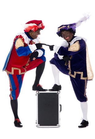 Zwarte Piet is a character, part of a  Dutch tradition called  Sinterklaas , which is celebrated at December the fifth の写真素材