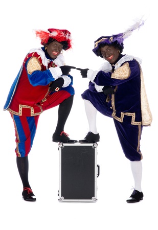 Zwarte Piet is a character, part of a  Dutch tradition called  Sinterklaas , which is celebrated at December the fifth の写真素材