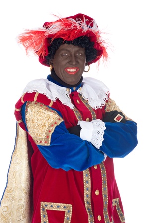 Zwarte Piet is a character, part of a  Dutch tradition called  Sinterklaas , which is celebrated at December the fifth の写真素材