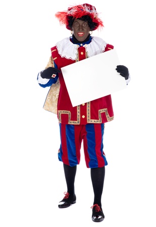 Zwarte Piet is a character, part of a  Dutch tradition called  Sinterklaas , which is celebrated at December the fifth の写真素材