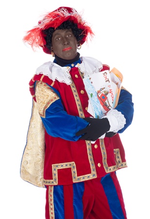 Zwarte Piet is a character, part of a  Dutch tradition called  Sinterklaas , which is celebrated at December the fifth の写真素材