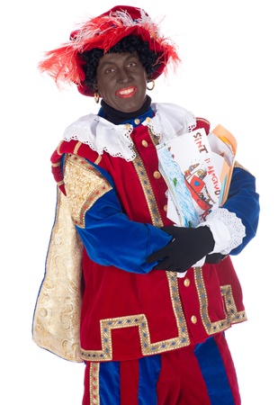 Zwarte Piet is a character, part of a  Dutch tradition called  Sinterklaas , which is celebrated at December the fifth の写真素材