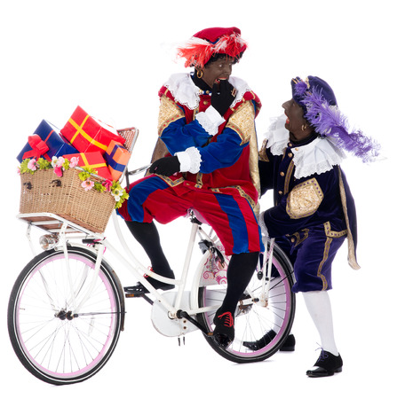 Zwarte Piet is a character, part of a  Dutch tradition called  Sinterklaas , which is celebrated at December the fifth の写真素材