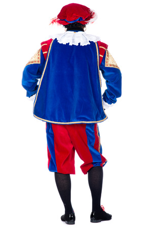 Portrait of Zwarte Piet on a white backgroundの写真素材