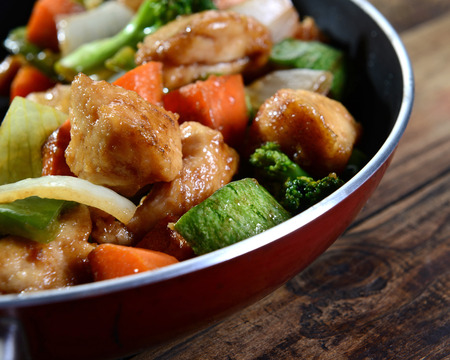 Chinese chicken wokの写真素材