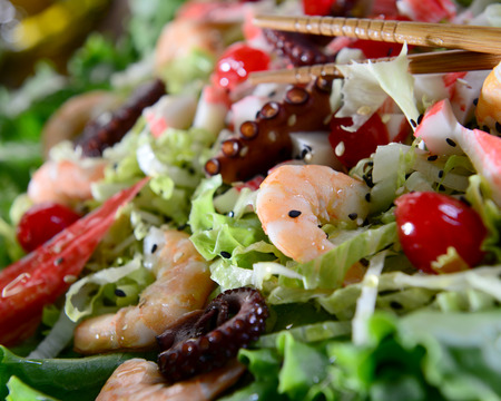 Sea food saladの写真素材