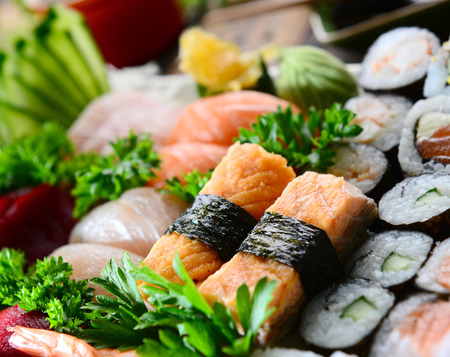 Mix of sushisの写真素材