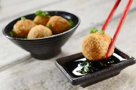 Salmon ballsの写真素材