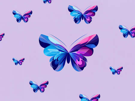 Illustrative drawing of a butterfly. Ideal figure for virtual or printed use.の写真素材