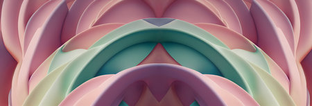 Abstract wallpaper multicolored background. Symmetrical. Vivid colors. 3d render.