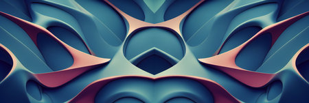 Abstract organic background. Cinematic light. 3D render.の写真素材