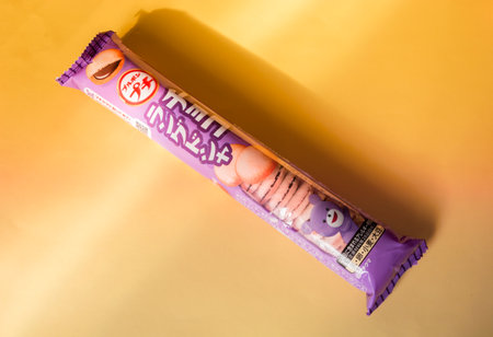 Petit choco stuffed cookie. Product made in Japan.のeditorial素材