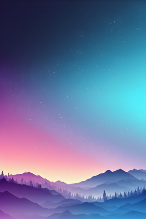 Gradient wallpaper for cell phone screens. Multicolored screensaver. Generative AI.の写真素材