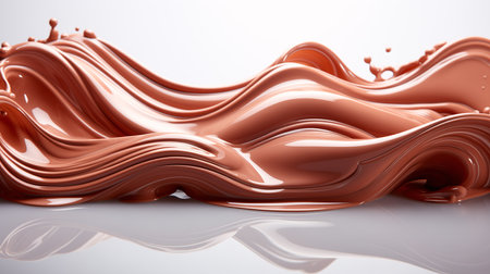 Liquid plastic fluid on a white background. Modern design.の素材