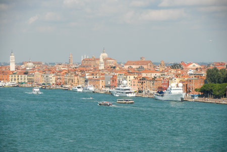 Panoramic view of Venice with Bacino of Sant Markの写真素材