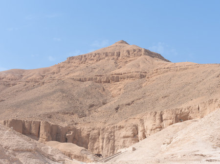 Hieroglyphics at Valley of the kings, Luxor Egyptの写真素材