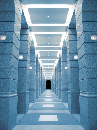 Corridor of buildingの写真素材