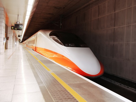 High speed railway stationのeditorial素材