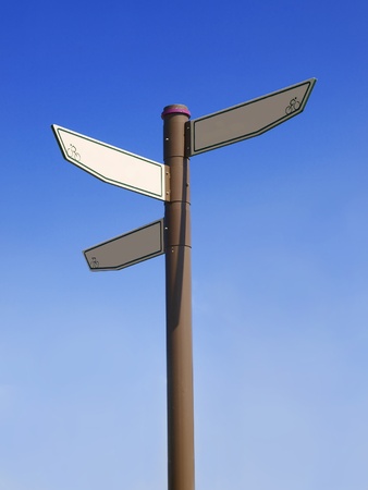 Blank direction signpostの写真素材