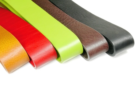 Colorful leather beltの写真素材