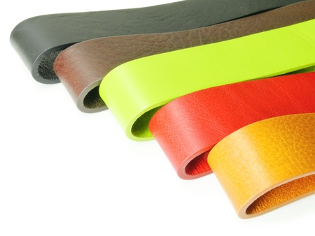 Colorful leather belt