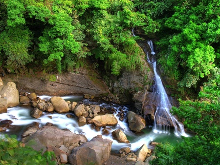 Waterfall and riverの写真素材