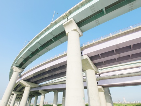 Pillars of viaduct