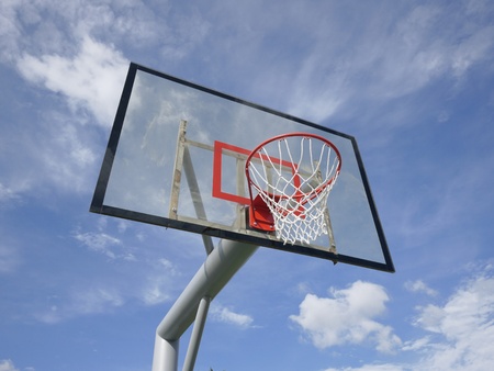 Basketball rim and netの写真素材
