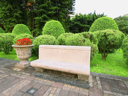 Chair in the parkの写真素材