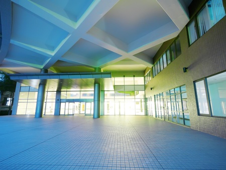 Entrance of modern buildingの写真素材