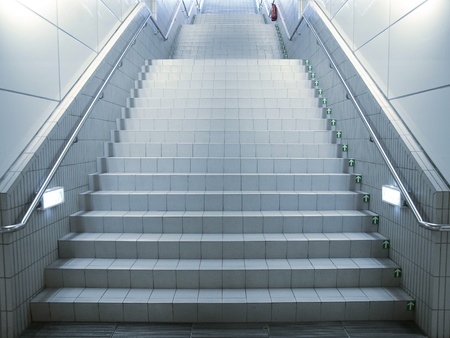 Staircase in underground passageの写真素材