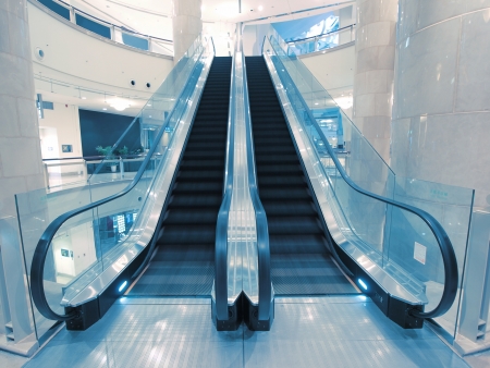 Escalator in department store Escalator in department store