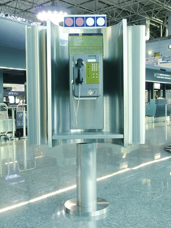 Public phone in airportの写真素材